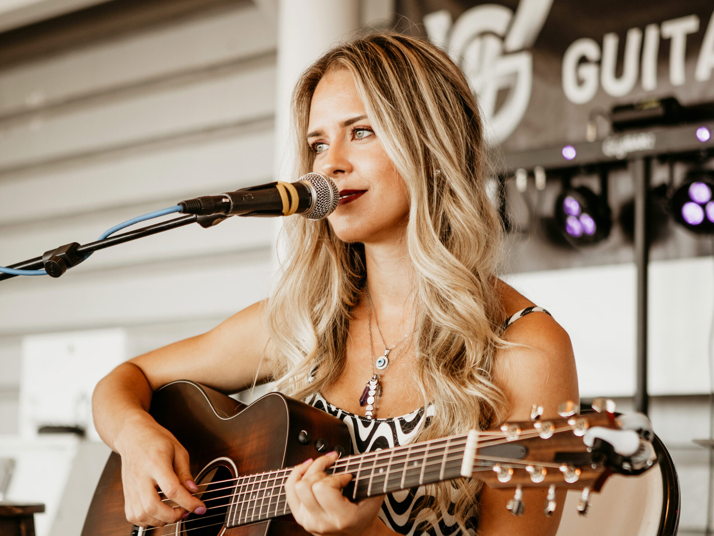 Mie performing —Summerfest, Milwaukee 2023 — photo by Kelley Curran.